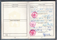 Vojenská knížka Petra Rolence se záznamy o cvičeních 