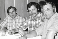 With his brothers Petr and Tomáš, right, 1983