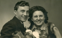 Svatba Jiřího Procházky a Vlasty Šťulíkové, 1953