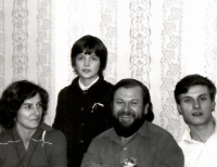 Pavel Taich with his family in 1982