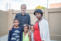 Vekhambura with her Czech husband and children in Windhoek, 2021