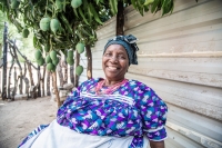 Josephine Phillipus in her garden today