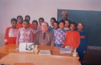 Children with one of the teachers