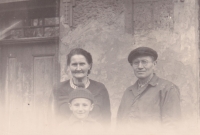 Father with grandmother and brother (1960s)