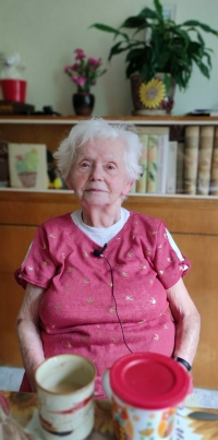 Hana Dobešová ve svém bytě v Jablonci nad Nisou v červnu 2022