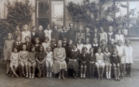 School photograph – Hana is in the first row second from the left