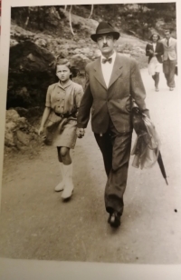Eva Hájková with dad