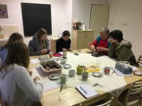 Nahrávání rozhovoru a prohlížení fotografií s žákovským týmem