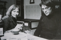 Tobiáš' parents, Věra Jirousová and Jiří Němec at Hrádeček. 1979