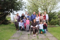 Marián Hošek s rodinou, poslední fotografie s Marií Kaplanovou (sedící), r. 2014