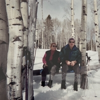 Rodiče Hana a Victor na běžkách v Coloradu, 1998