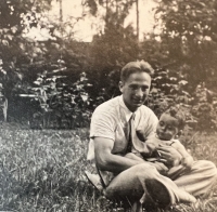 Victor Konig se synovcem Milanem, 1936
