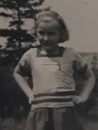 Marta Křížová as a child (second half of 1940s)