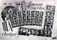 Photographs of school-leavers, 1953