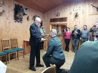 Miroslav Mazaný a pasování na mysliveckou hodnost, získal tu nejvyšší.