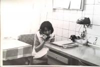 Pamätníčka ako zdravotná sestra v Novom Smokovci, 1976