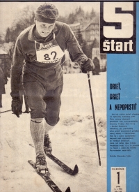 Ondrej Drážo Párička, v tom čase budúci manžel Jaroslavy Páričkovej, na titulke časopisu Štart z roku 1966 ako víťaz pretekov v Harrachove 