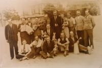 Father Josef Rettinger in 1938 while working in Germany, top row, second from right