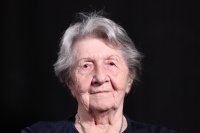 Olga Rozehnalová při natáčení pro Paměť národa, 15. června 2022 v Olomouci