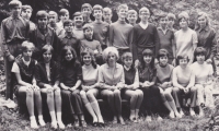 Základní škola v Čáslavi, rok 1972, Jan Hammer nahoře uprostřed, osmý zprava