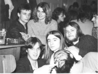 Jaroslav Vinický, akce ve Slavíkovicích, na fotce v popředí