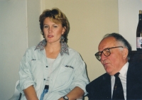 Magdalena Westman s otcem Alfrédem Kocábem, 1992