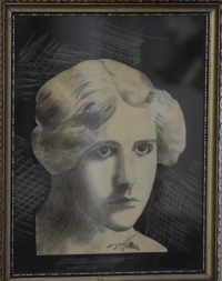Maminka Karla Komerse na dobovém portrétu