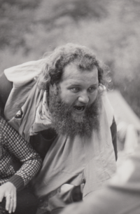 Dušan Leitgeb straší děti, Hrubá Vrbka, konec 80. let 20. století