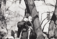 Během natáčení experimentálního filmu Pes baskervillský, který režíroval Jaroslav Formánek, 80. léta 20. století