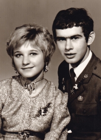 Future husband and wife Miluše and Svatoslav Řezanina, early 1970s