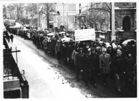 Liberecký průvod k pohřbu Jana Palacha, Klášterní ulice