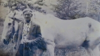 Otec Ján Gabrhel s koněm 