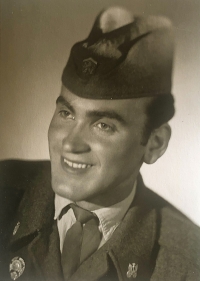 Vladimír Dvořák v čase vojny – sloužil v Rakovníku u vojenského autoparku v letech 1962–64