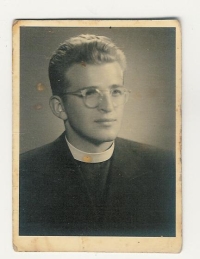 Josef Havlát jako bohoslovec, Litoměřice, 1955