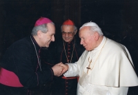 František Radkovský s papežem Janem Pavlem II., 1996