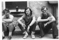 Jiří Suchomel (vpravo) s Mirko Baumem, 1976