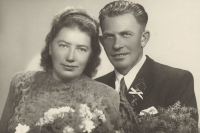 Svatba Františka Kalouse s Jarmilou Keprtovou, 1946