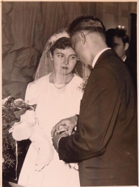 Svatební den – Milan Mátl a Helena Mátlová, 1961