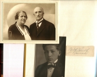 Paternal grandparents (above) and father. 