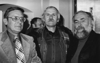 Oldřich Jelínek s A. Bornem a M. Kopřivou