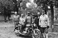 A trip to Zbraslav (from the right: F. Dvořák, F. Šeba, K. Lhoták a O. Jelínek)