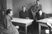 Proces s Heinrichem Jöckelem, velitelem věznice gestapa Malá pevnost v Terezíně, v Litoměřicích v říjnu 1946.  Foto: Karel Šanda