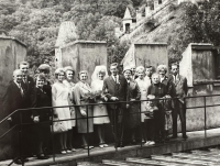 The wedding of the Dušátkas in Karlštejn, 1966