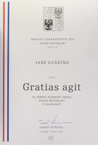Ocenění Gratias agit od ministerstva zahraničí