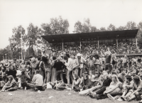At a concert, Moravský Písek, 1981