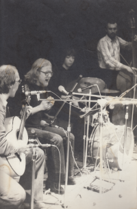 Concert of the band Bluesberry in the culture house, Veselí nad Moravou, 1981