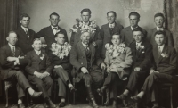 Before conscription, father Jan Táborský, second row, second from the right, circa 1929