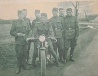 General mobilization, Střibřeč reservists, father third from the right, year 1938