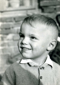 Dalibor Dědek as a three year old child, the photo is from 1960