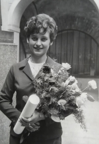 The graduation ceremony of Josefa Pavelcová, 1967 